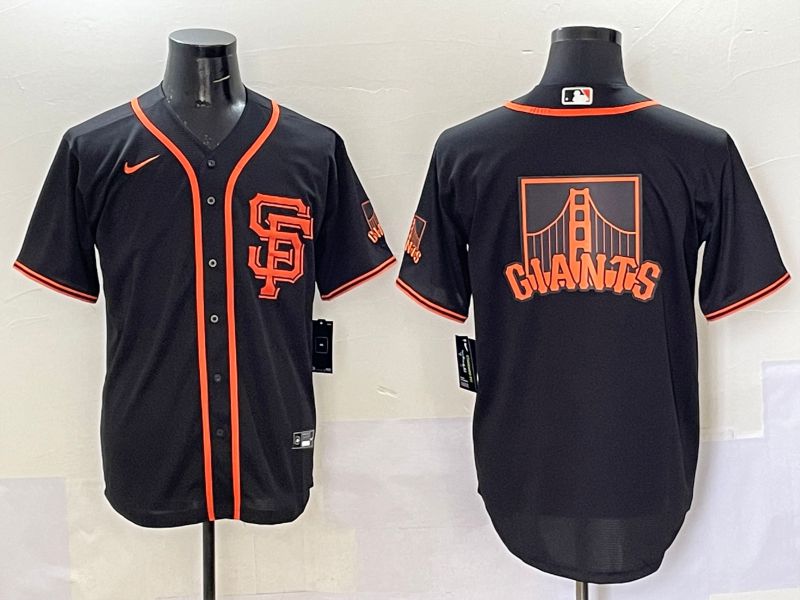 Men San Francisco Giants Blank Black Game 2025 Nike MLB Jersey style 5